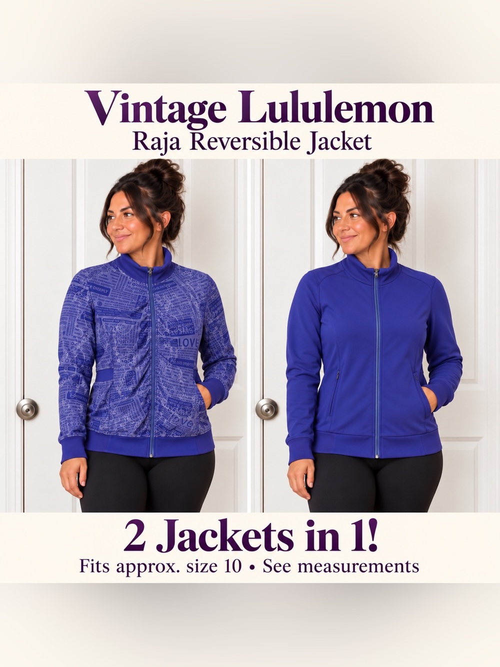 Lululemon athletica Reversible Raja Bomber Jacket -deep purple/blue-
